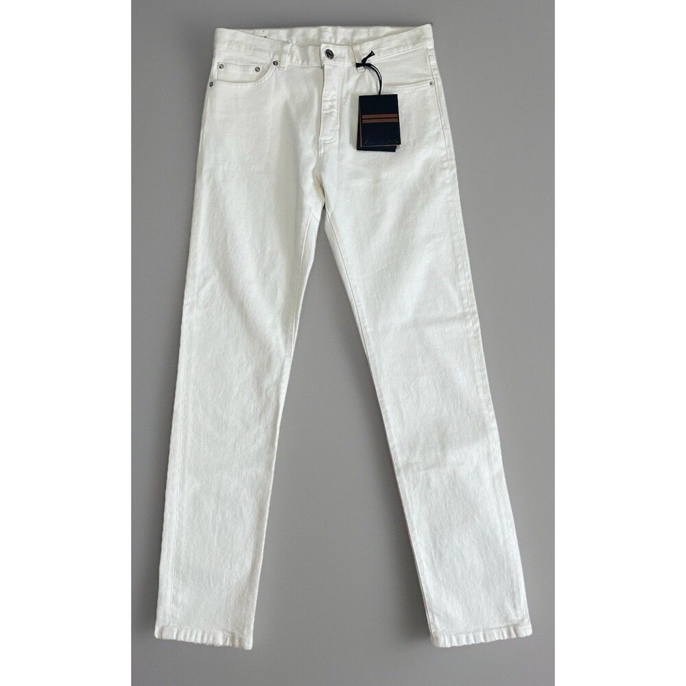 NWT Zegna Slim Fit Ivory White Jeans Men’s 32 Quiet Luxury Denim Designer $750